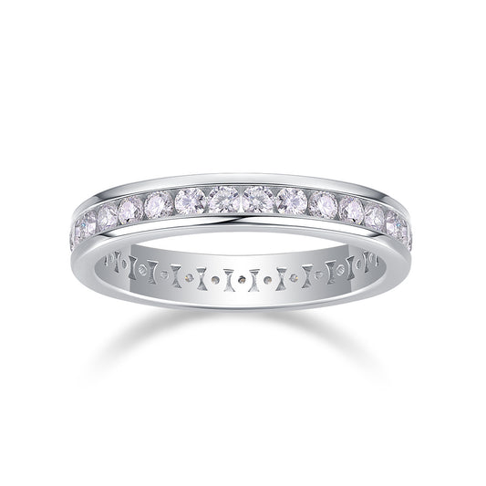 Luxury Moissanite Bridal Ring S925 Sterling Silver Engagement & Wedding Band | Platinum Plated Fashion Jewelry