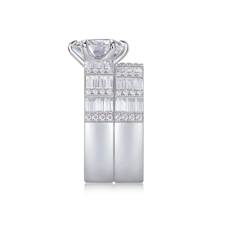 "Vanilla" 3 Carat Moissanite Luxury Ring – S925 Sterling Silver with Platinum Plating | Timeless Brilliant Cut Statement Jewelry