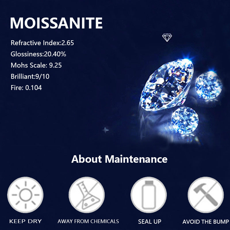 2 Carat Moissanite Diamond Stud Earrings – 925 Sterling Silver, Two Designs Available | Bohemian, Elegant & Neutral Jewelry Gift