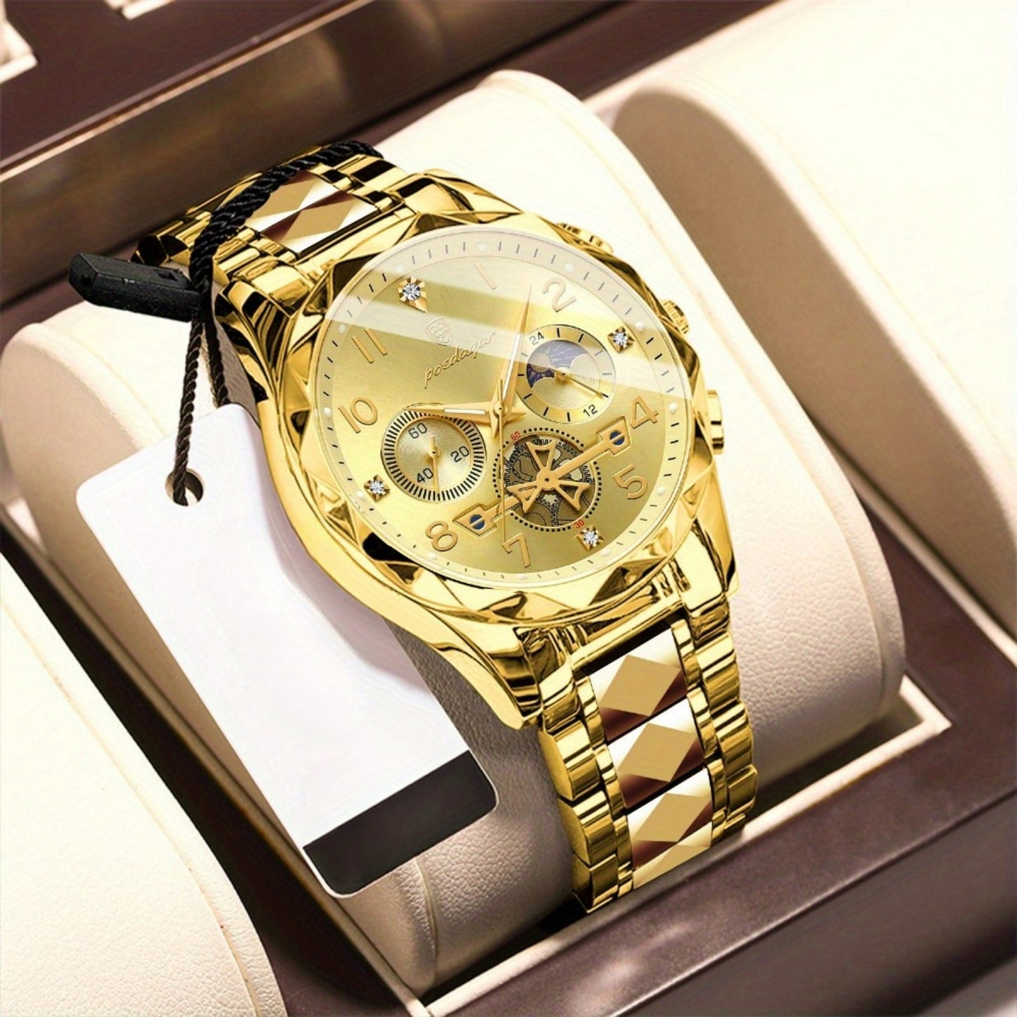 Men's Multifunction Sport Chronograph Watch – Waterproof Quartz Movement with Soft Silicone Strap | Luminous Hands & Auto Date Display