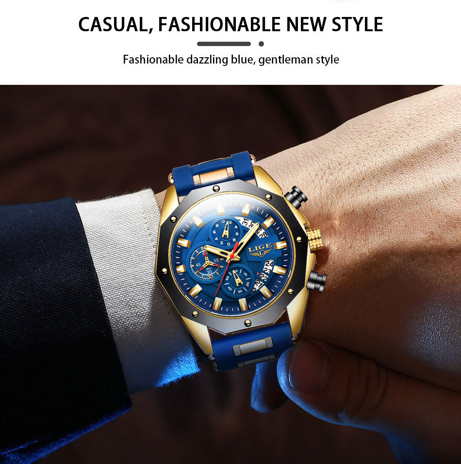 Unisex Chronograph Watch – Luminous Display, Calendar, Quartz Movement | Casual & Sports Watch for Men & Women