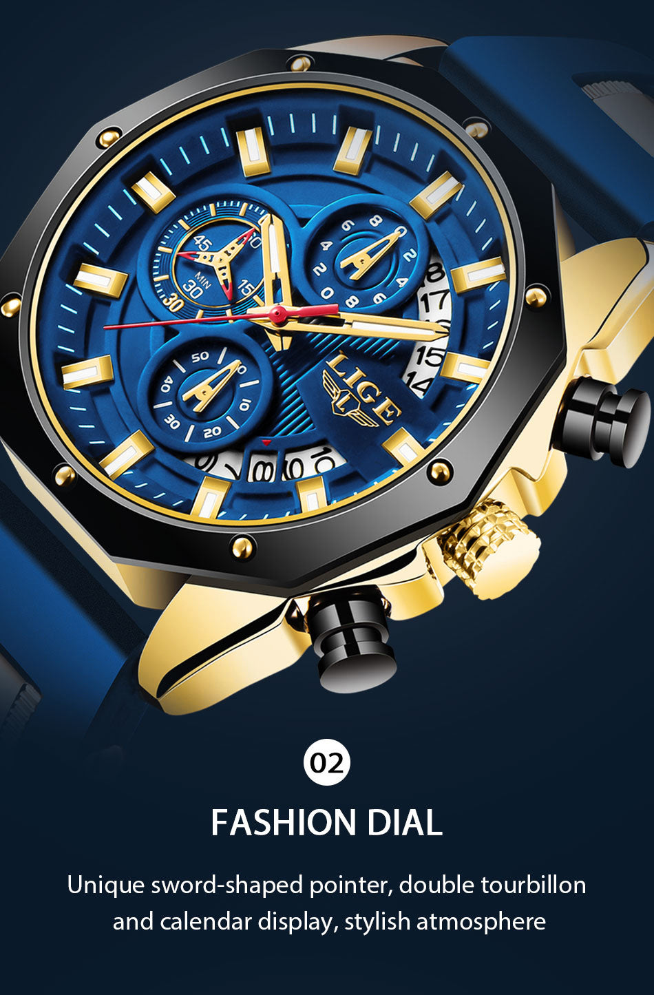 Unisex Chronograph Watch – Luminous Display, Calendar, Quartz Movement | Casual & Sports Watch for Men & Women