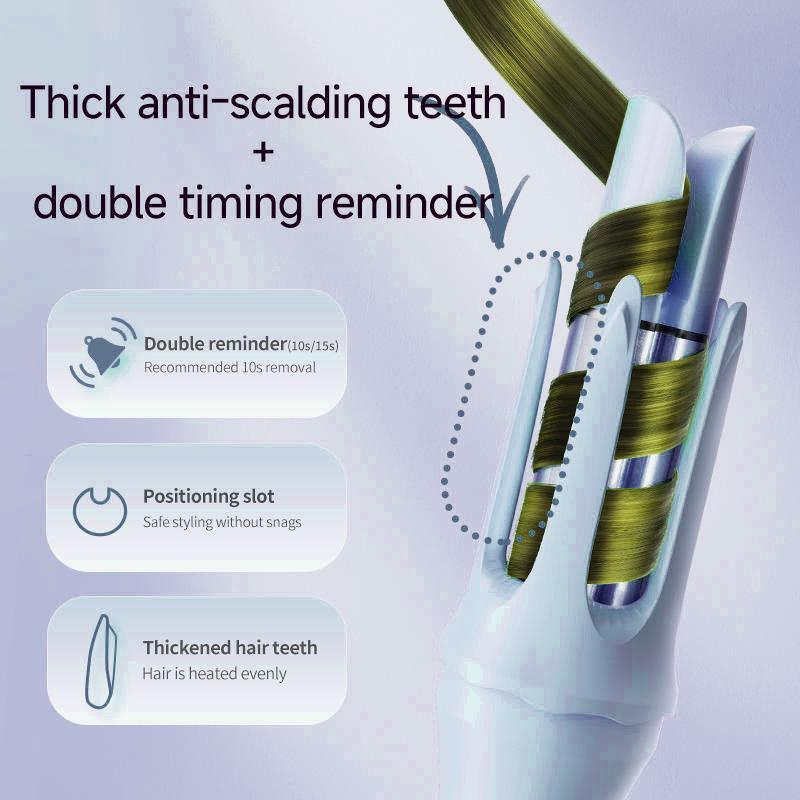 Fully Automatic 32mm Curling Iron with Negative Ion Technology – Long-Lasting Large Curls & Waves | Anti-Frizz, Heat-Protected Styling Wand for Salon-Quality Hair