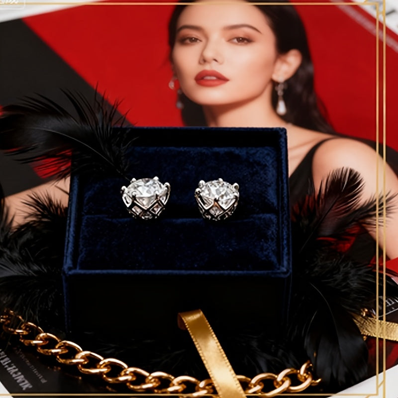 Hip-Hop Rock Style Drop Earrings – Mozambique Pattern, 925 Pure Silver, Durable & Trendy