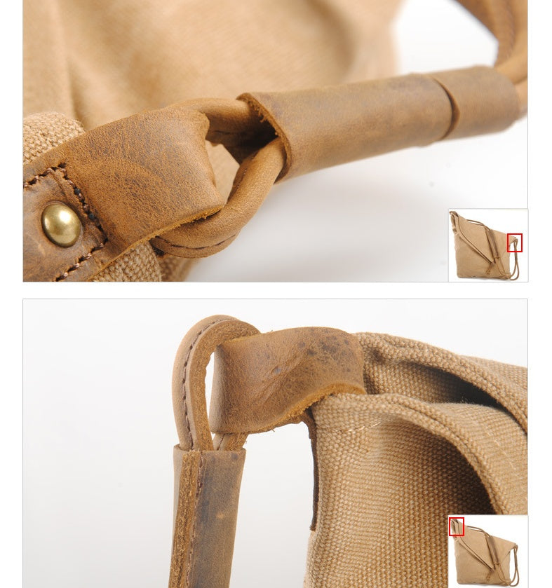 Retro Art Canvas Crossbody Bag – Vintage Style Shoulder Messenger Bag | Durable Cotton Cloth Tote for School, Travel & Daily Use