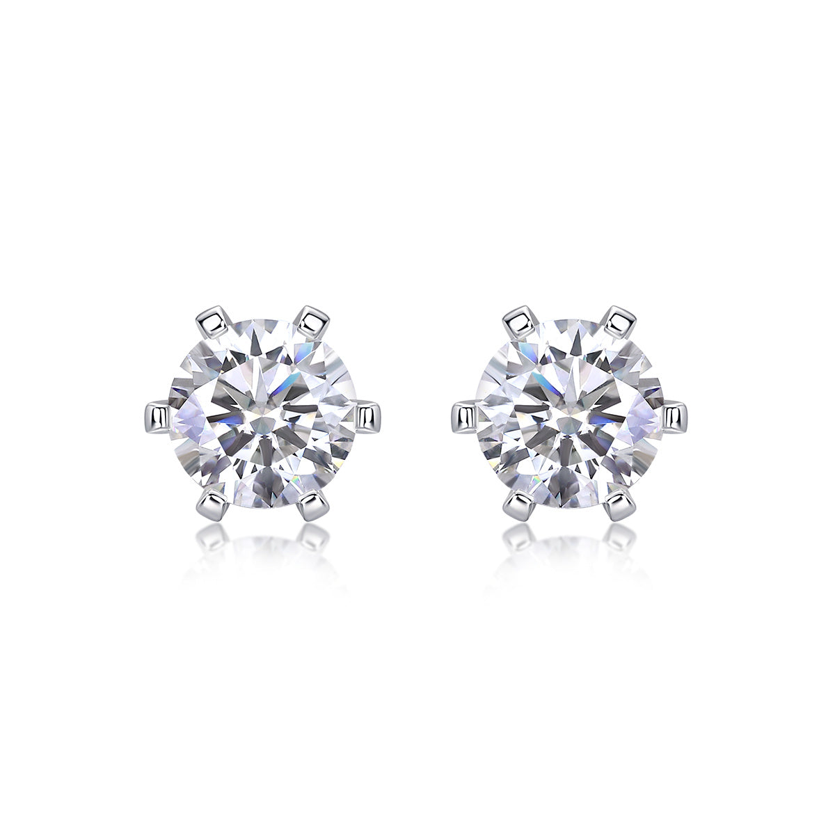 "Quiet Luxury" Moissanite Stud Earrings – S925 Sterling Silver Solitaire Studs | Minimalist Brilliant Cut Diamond Alternative