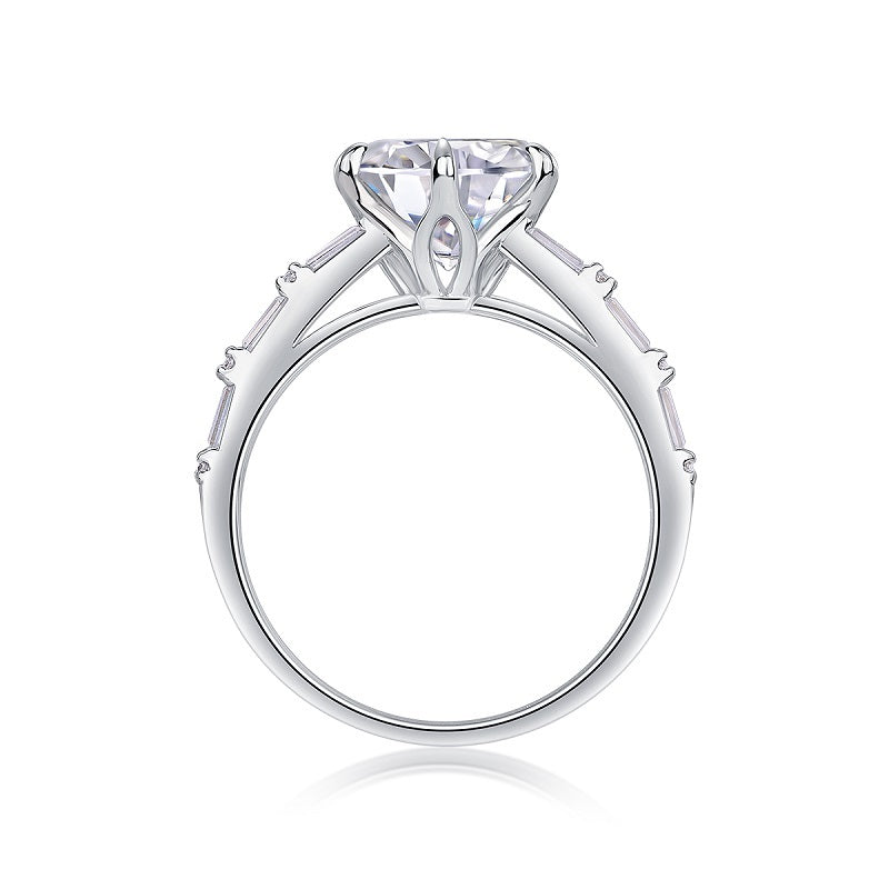 "Vanilla" 3 Carat Moissanite Luxury Ring – S925 Sterling Silver with Platinum Plating | Timeless Brilliant Cut Statement Jewelry