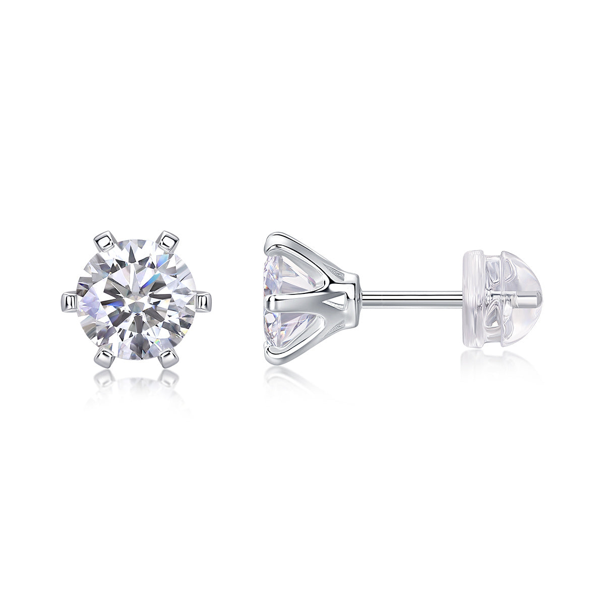 "Quiet Luxury" Moissanite Stud Earrings – S925 Sterling Silver Solitaire Studs | Minimalist Brilliant Cut Diamond Alternative