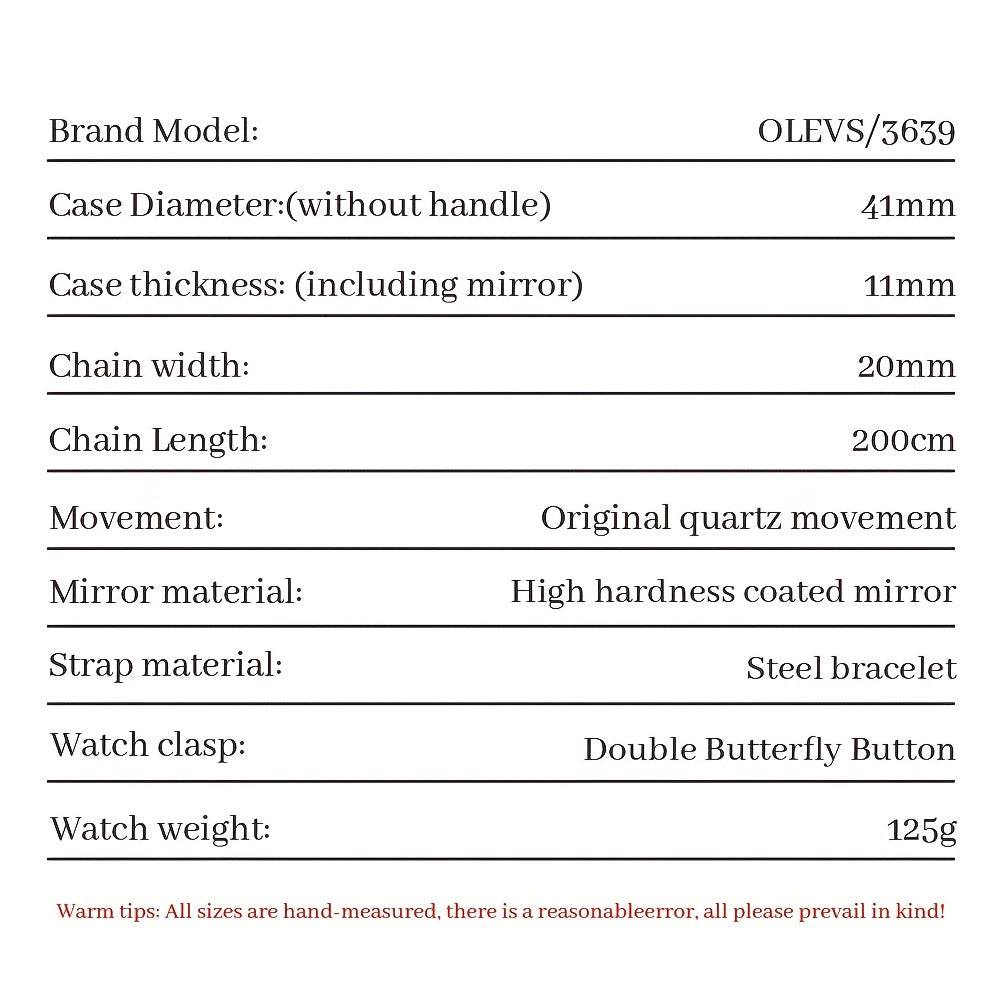 Men’s Luxury Two‑Tone Chronograph Watch – Moon Phase, Date, Luminous Hands, Stainless Steel Business Dress Quartz Wristwatch