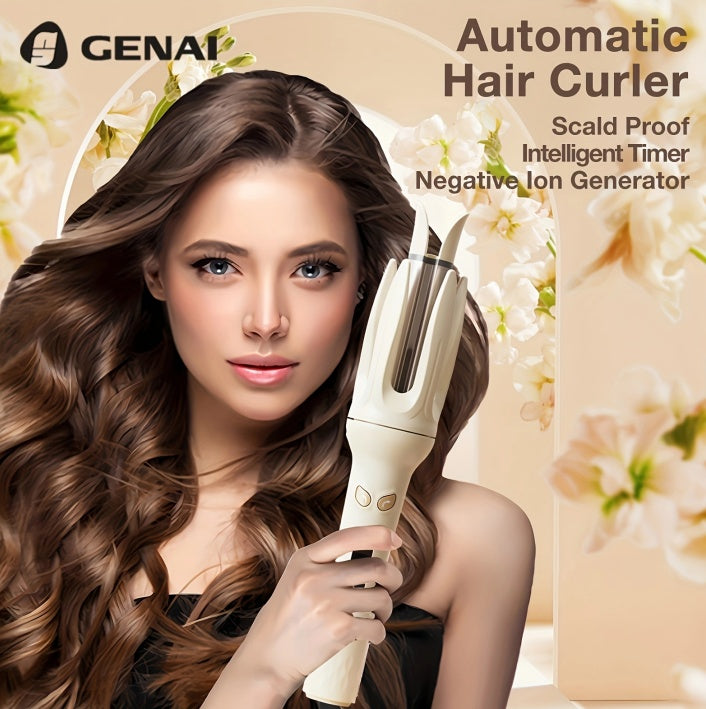 Automatic "Spin & Curl" Hair Styler – 28mm Ceramic Rotating Iron with 4 Heat Settings | Effortless, Frizz-Free Waves for All Hair Types