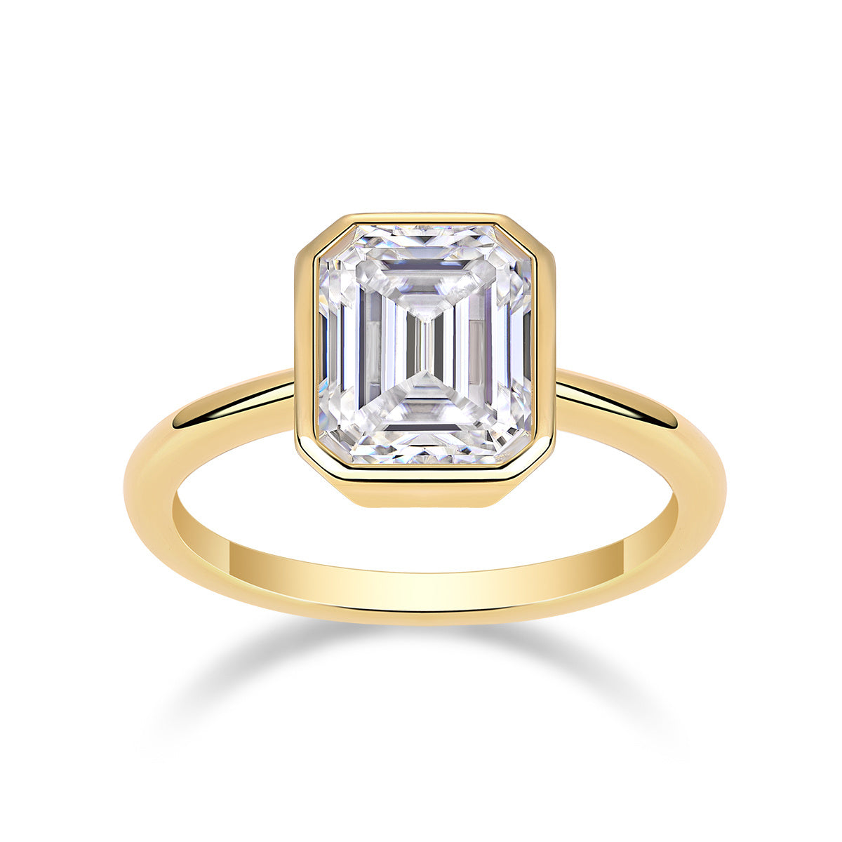 "Pagoda" High-Profile Moissanite Ring – S925 Sterling Silver with Gold Plating | Unique Architectural Setting Statement Jewelry