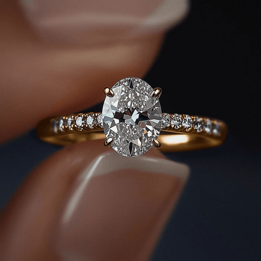 Breathtaking Pigeon Egg Moissanite Ring (1/2/3 Carat) – 925 Sterling Silver | Stunning Proposal & Anniversary Ring with Diamond-Like Brilliance