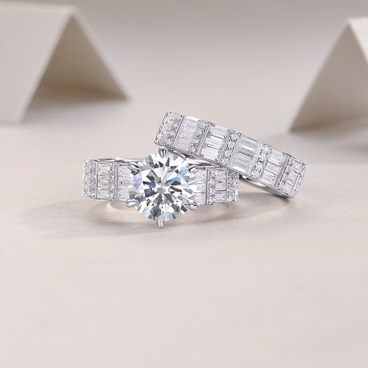 "Vanilla" 3 Carat Moissanite Luxury Ring – S925 Sterling Silver with Platinum Plating | Timeless Brilliant Cut Statement Jewelry