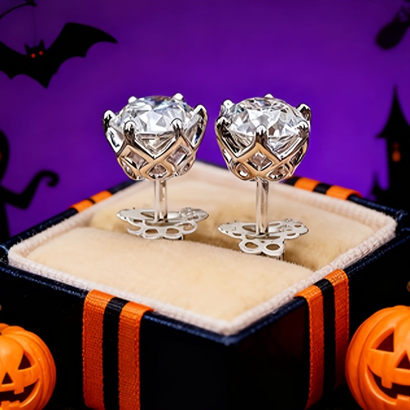 Hip-Hop Rock Style Drop Earrings – Mozambique Pattern, 925 Pure Silver, Durable & Trendy