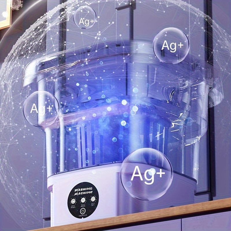 Compact Portable Washing Machine – Heavy-Duty Single-Tub Washer | Energy-Efficient, Lightweight Laundry Solution for Apartments, Dorms & Travel