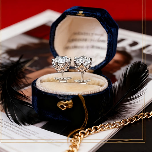 Hip-Hop Rock Style Drop Earrings – Mozambique Pattern, 925 Pure Silver, Durable & Trendy