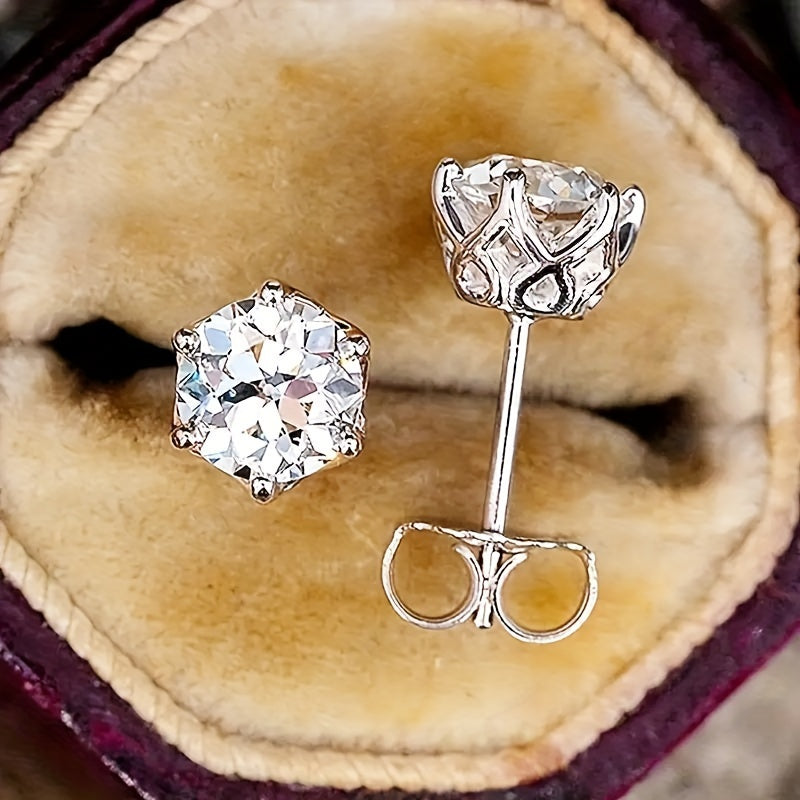 Hip-Hop Rock Style Drop Earrings – Mozambique Pattern, 925 Pure Silver, Durable & Trendy