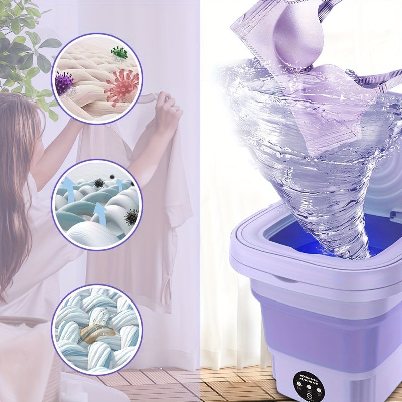 Compact Portable Washing Machine – Heavy-Duty Single-Tub Washer | Energy-Efficient, Lightweight Laundry Solution for Apartments, Dorms & Travel